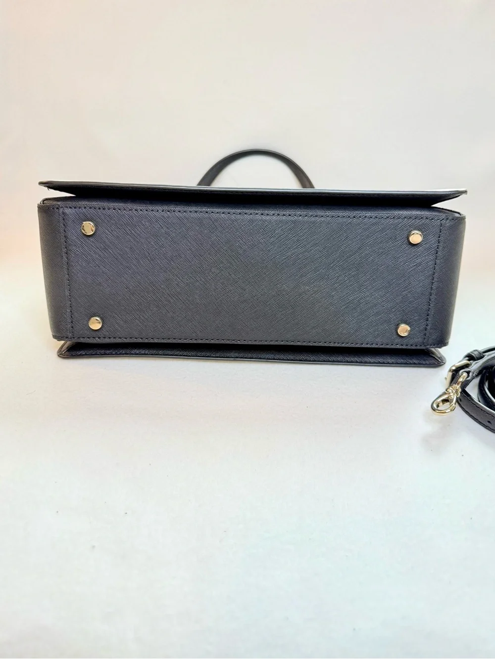 Kate Spade Black and Cream Two-Tone Structured Satchel